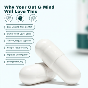 MindFlora Acid-Resistant Probiotics – 35 Billion CFU Multi-Strain formula for bloating relief, gut health & stress support