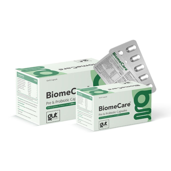 BiomeCare™ Probiotic | Prebiotic Capsules with Vitamin C