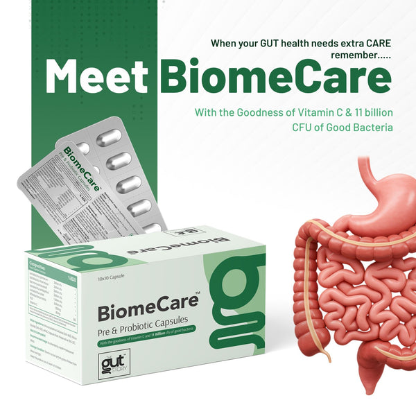 BiomeCare™ Probiotic | Prebiotic Capsules with Vitamin C